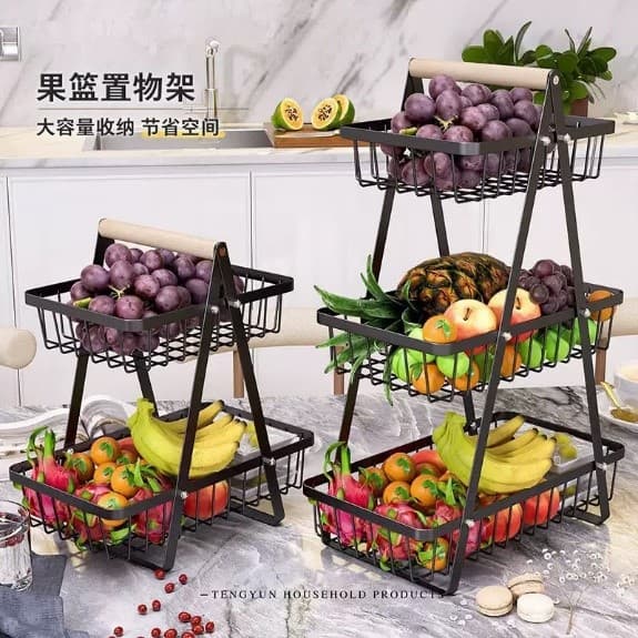 3-Layer Kitchen Fruit Storage Basket