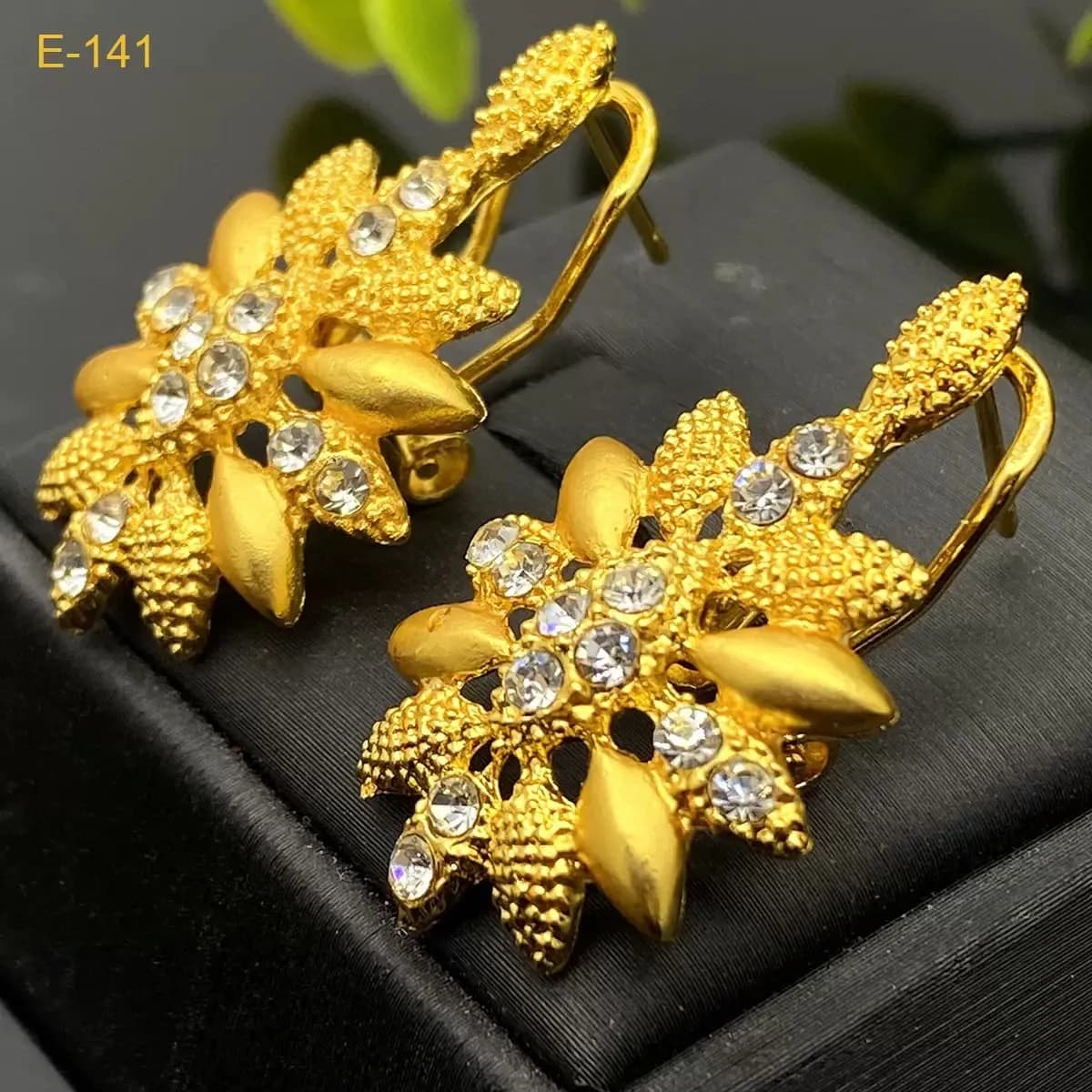 Dubai Jewelry 24K Gold Plated Earrings