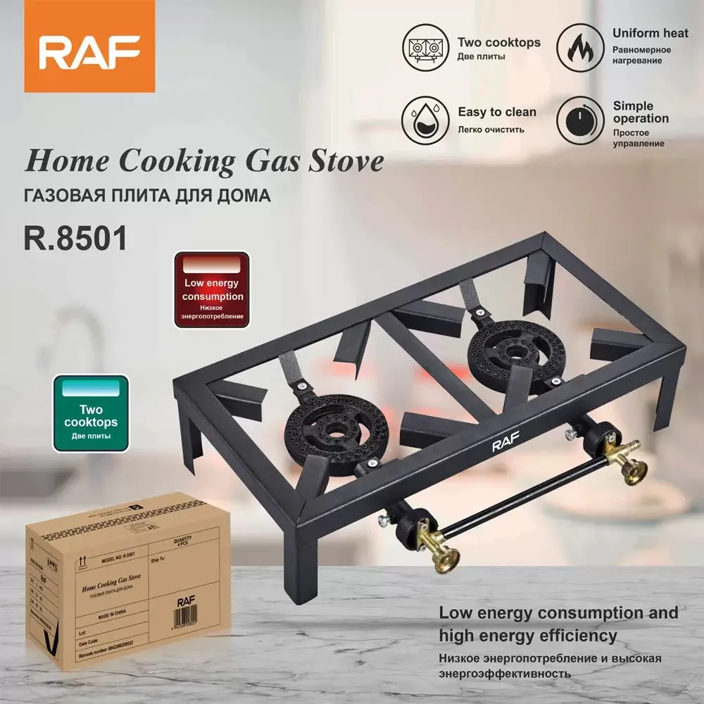 2 in 1 Raf Liquefied Gas Flameout Single Stove Easy to Clean Gas Stove