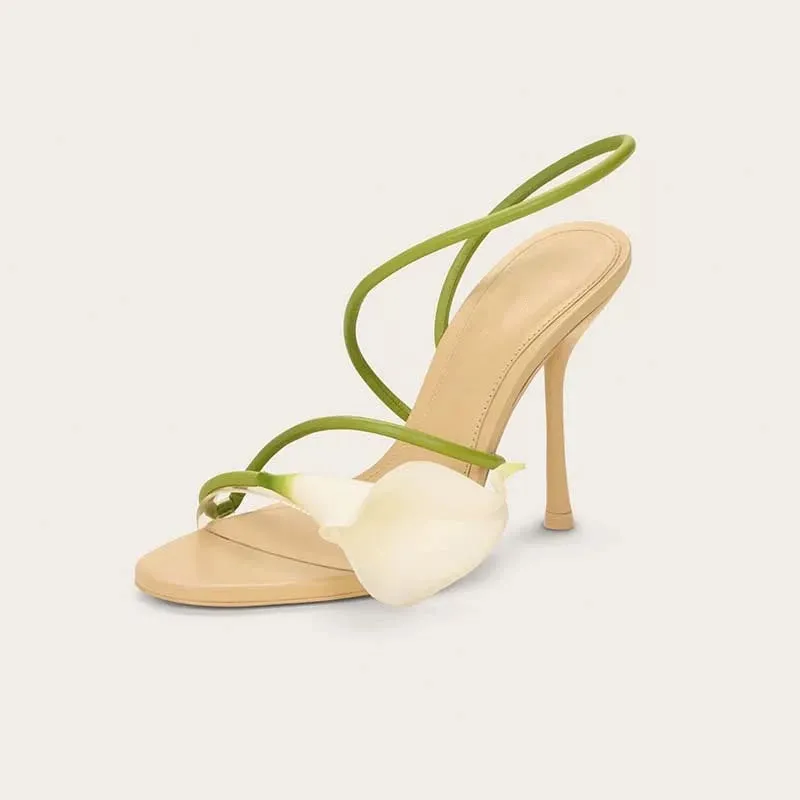 3d flowers high heels
