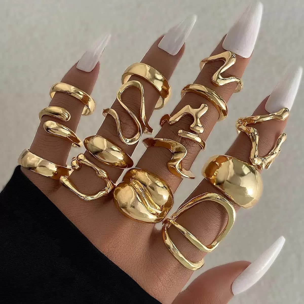 15pcs alloy knuckle ring set