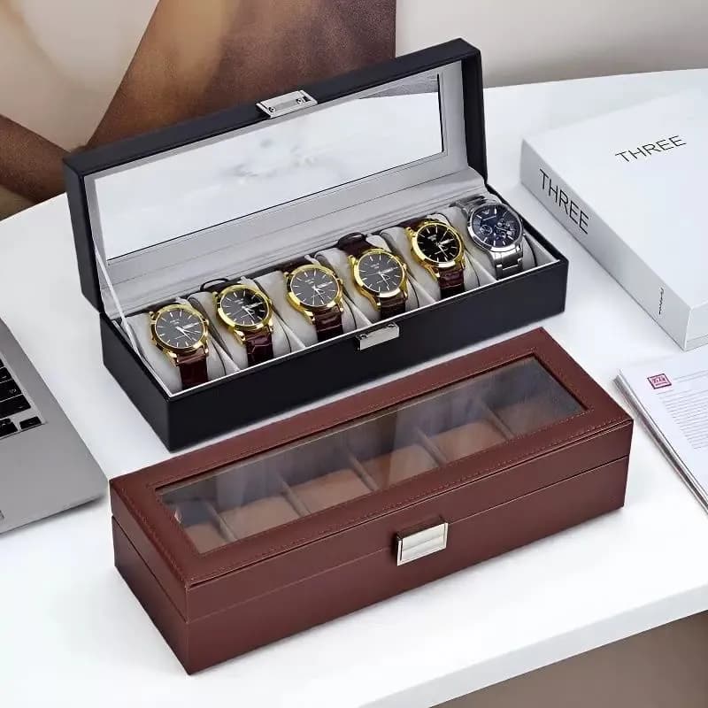 6 slot wrist watch box